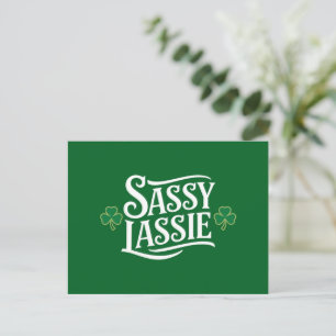 St Patricks Day Sassy Lassie Grappig Iers meisje Briefkaart
