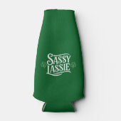 St Patricks Day Sassy Lassie Grappig Iers meisje Flesjeskoeler (Voorkant)