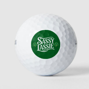 St Patricks Day Sassy Lassie Grappig Iers meisje Golfballen
