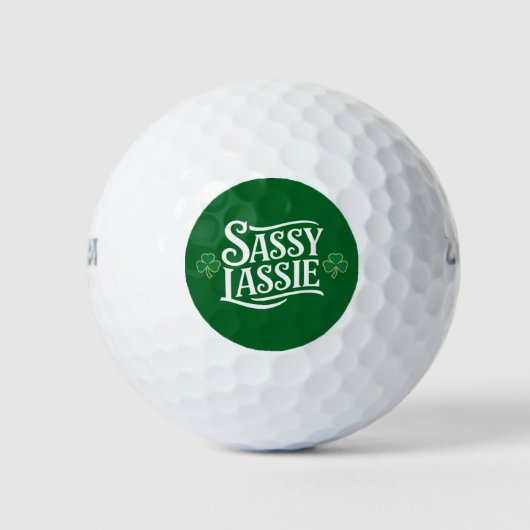 St Patricks Day Sassy Lassie Grappig Iers meisje Golfballen (Voorkant)