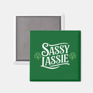St Patricks Day Sassy Lassie Grappig Iers meisje Magneet