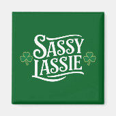 St Patricks Day Sassy Lassie Grappig Iers meisje Magneet (Voorkant)