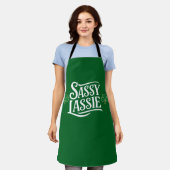 St Patricks Day Sassy Lassie Grappig Iers meisje Schort (Gedragen)