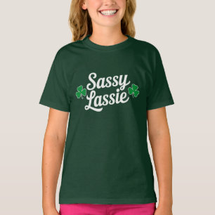 St Patricks Day Sassy Lassie Grappig Iers T-shirt