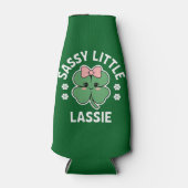 St Patricks Day Sassy Little Lassie Kinder Meisje Flesjeskoeler (Voorkant)