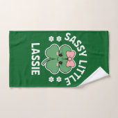 St Patricks Day Sassy Little Lassie Kinder Meisje Handdoek (Handdoek)