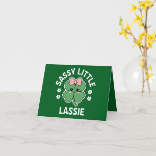 St Patricks Day Sassy Little Lassie Kinder Meisje Kaart