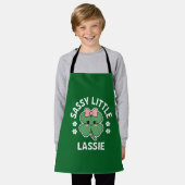 St Patricks Day Sassy Little Lassie Kinder Meisje Schort (Gedragen)