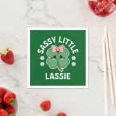 St Patricks Day Sassy Little Lassie Kinder Meisje Servet (Insitu)