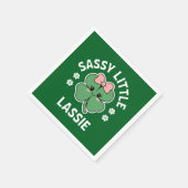 St Patricks Day Sassy Little Lassie Kinder Meisje Servet (Hoek)