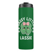 St Patricks Day Sassy Little Lassie Kinder Meisje Thermosbeker (Voorkant)