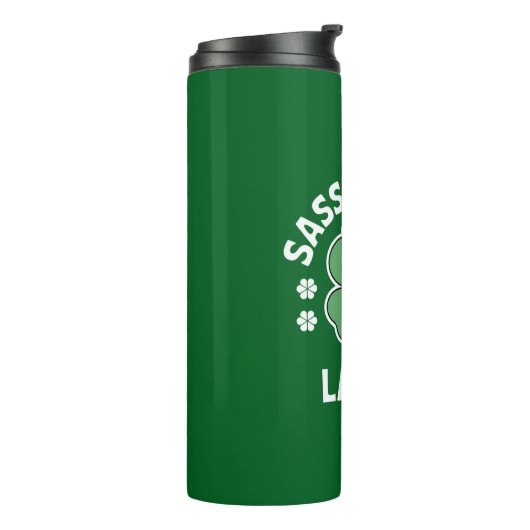 St Patricks Day Sassy Little Lassie Kinder Meisje Thermosbeker (Gedraaid links)