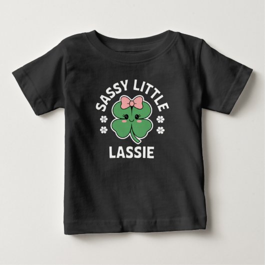 St. Patrick's Day Sassy Little Lassie Kinderen Mei (Voorkant)
