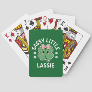 St. Patrick's Day Sassy Little Lassie Kinderen Mei Pokerkaarten
