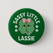 St. Patrick's Day Sassy Little Lassie Kinderen Mei Ronde Button 5,7 Cm (Voorkant)