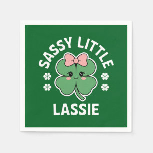 St. Patrick's Day Sassy Little Lassie Kinderen Mei Servet