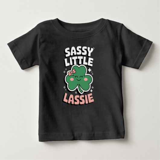St. Patrick's Day Sassy Little Lassie voor meisjes (Voorkant)