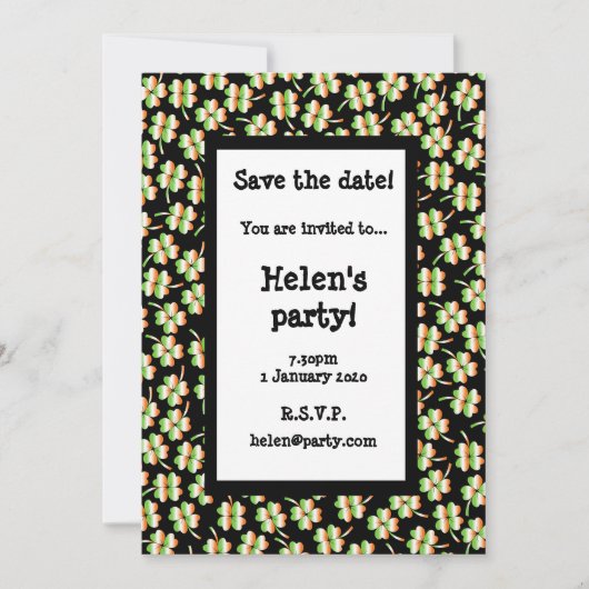 St Patrick's Day Save The Date (Voorkant)