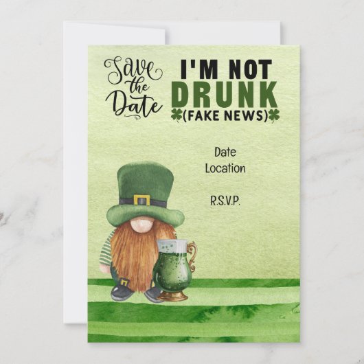 St. Patrick's Day Save the Date for Beer Kaart (Voorkant)