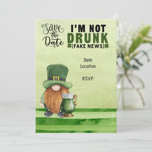 St. Patrick's Day Save the Date for Beer Kaart (Staand voorkant)