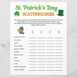 St. Patrick's Day Scattergories spel