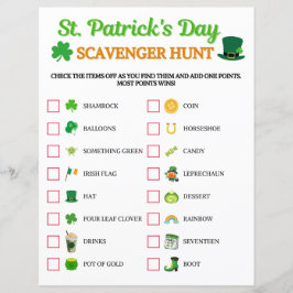 St. Patrick's Day Scavenger Hunt Spel