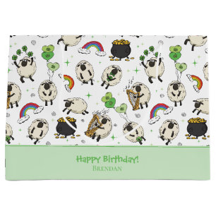 St. Patrick's Day Schapen & Shamrocks Kids Groot Cadeauzakje