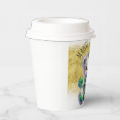 St. Patrick's Day Schattige Beer Groen Goud Shamro Papieren Bekers (Rechts)