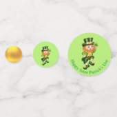 St. Patrick's Day Schattige Kabouter & Pot met Gou Confetti (Voorkanten)