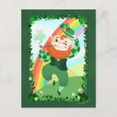 St. Patrick's Day Schattige Leprechaun Blank Briefkaart (Voorkant)