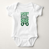 St. Patricks Day Schattige Lucky Little Dude Boy Romper (Voorkant)