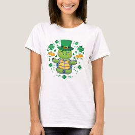 St Patrick's day schattige schildpad T-shirt