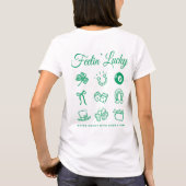 St Patricks Day Schattigee Doodle Art Lucky Irish T-shirt (Achterkant)