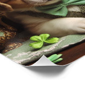 St Patrick's Day Schattigee Ierse Puppies Groene P Perfect Poster (Hoek)