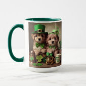 St Patrick's Day Schattigee Ierse Teddybeer Puppie Mok (Links)