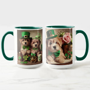 St Patrick's Day Schattigee Ierse Teddybeer Puppie Mok