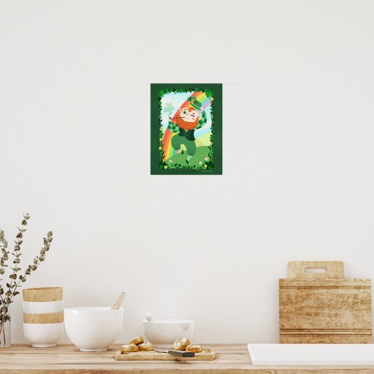 St. Patrick's Day Schattigee Leprechaun Art Print (Keuken)