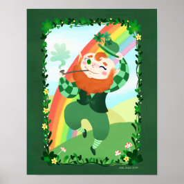 St. Patrick's Day Schattigee Leprechaun Art Print