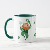 St. Patrick's Day Schattigee Leprechaun gepersonal Mok (Links)