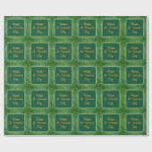 St. Patrick's Day schitteren glitter groen patroon Cadeaupapier (Vlak)