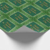 St. Patrick's Day schitteren glitter groen patroon Cadeaupapier (Hoek)