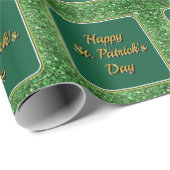 St. Patrick's Day schitteren glitter groen patroon Cadeaupapier (Rol Hoek)