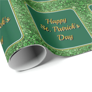 St. Patrick's Day schitteren glitter groen patroon Cadeaupapier