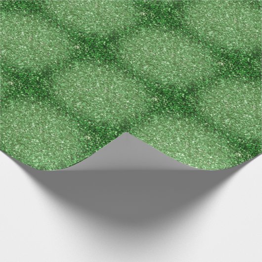 St. Patrick's Day schitteren glitter groen patroon Cadeaupapier (Hoek)