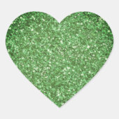 St. Patrick's Day schitteren glitter groen patroon Hart Sticker (Voorkant)