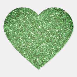 St. Patrick's Day schitteren glitter groen patroon Hart Sticker
