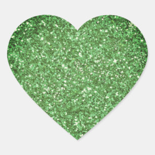 St. Patrick's Day schitteren glitter groen patroon Hart Sticker