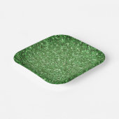 St. Patrick's Day schitteren glitter groen patroon Papieren Bordje (Gebogen)