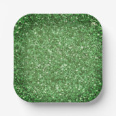St. Patrick's Day schitteren glitter groen patroon Papieren Bordje (Voorkant)