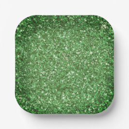 St. Patrick's Day schitteren glitter groen patroon Papieren Bordje
